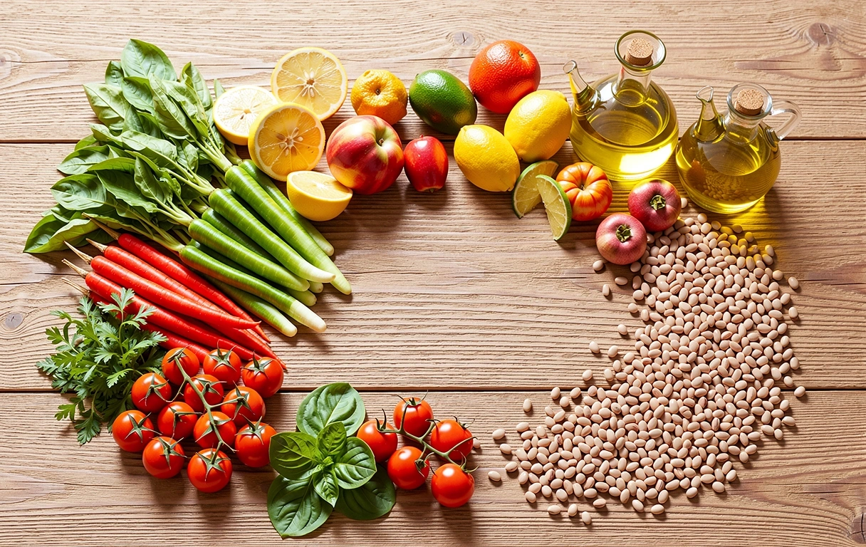 Alimentos frescos del Mediterráneo