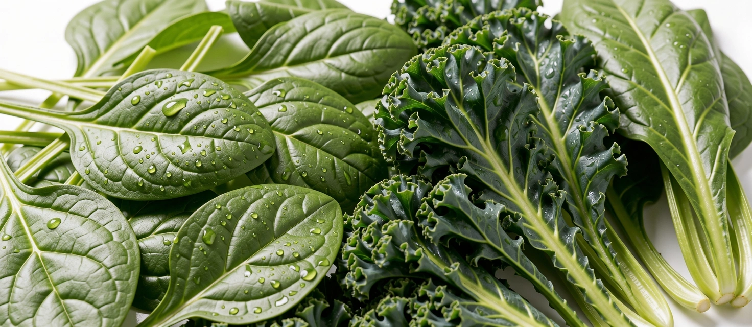 Variedad de vegetales de hoja verde